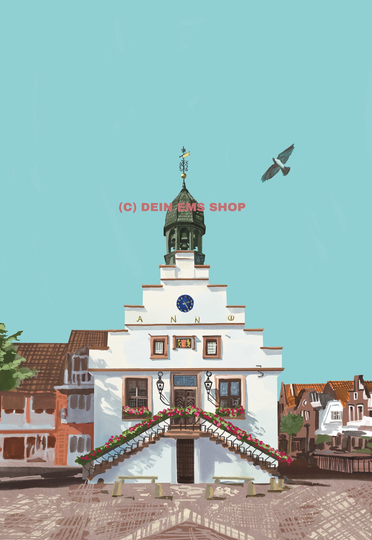 Lingener Rathaus - Limitierte Künstler Edition