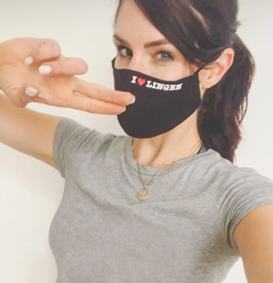 Gesichtsmaske: I Love Lingen